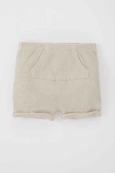 Baby Boy Regular Fit Waffle Shorts