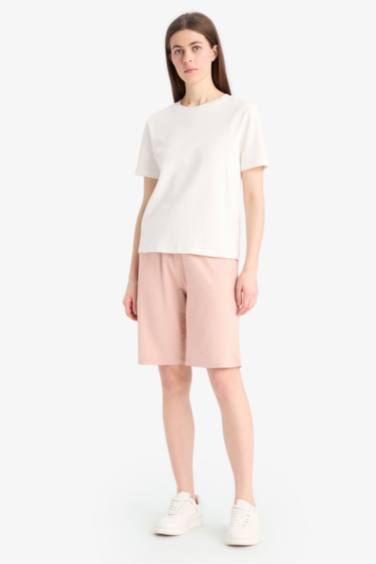 Шорты из утепленной ткани с карманами и обычным покроем