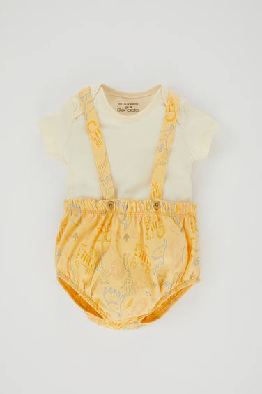 Beige BÉBÉ GARÇON Ensemble de pyjama à manches courtes et camisole côtelé  pour bébé garçon 2431839 | DeFacto