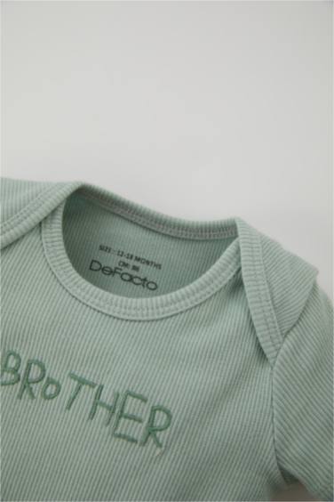 2 piece Regular Fit Crew Neck Embroidered Set