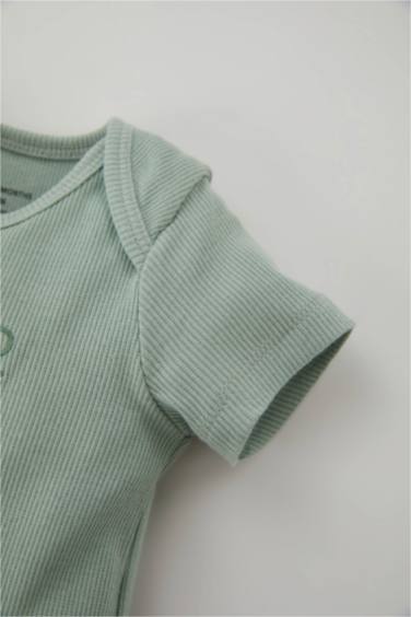 2 piece Regular Fit Crew Neck Embroidered Set