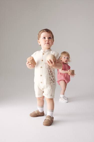 Baby Boy Linen Rompers