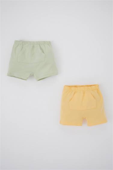 Baby Boy Regular Fit Combed Cotton 2-Pack Shorts