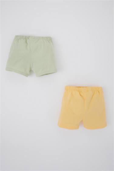 Baby Boy Regular Fit Combed Cotton 2-Pack Shorts