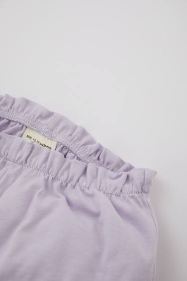 Baby Girl Combed Cotton 2-Pack Shorts