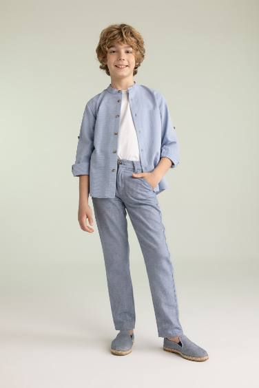 Boy Regular Fit Cotton Trousers