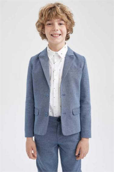 Boy Linen Look Jacket