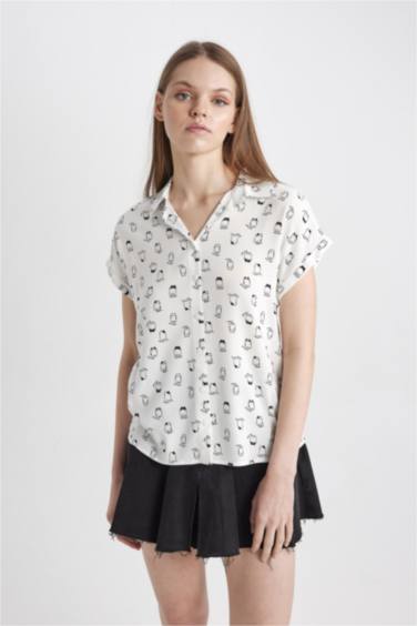 Patterned Short Sleeve Shirt
