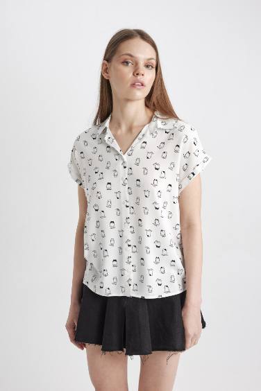 Patterned Short Sleeve Shirt