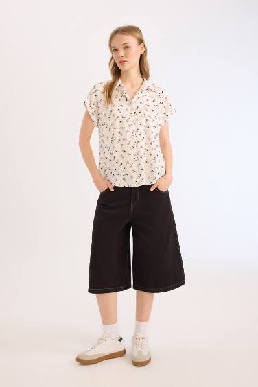 قميص نص كم من فيسكوز قصة عادية