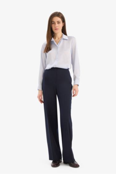 Regular Fit Shirt Collar Satin Long Sleeve Shirt