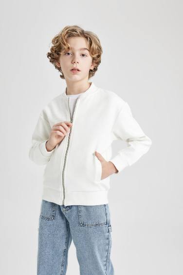 Boy College Collar Bomber Jacket