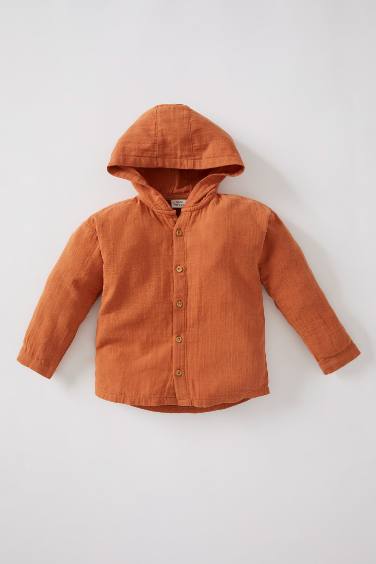 Baby Boy Hooded Long Sleeve Shirt