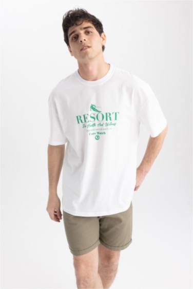 T-Shirt imprimé à Col rond Coupe Confortable