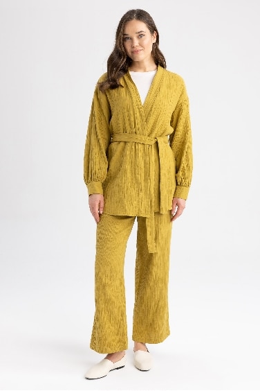 Wide Leg Muslin Trousers