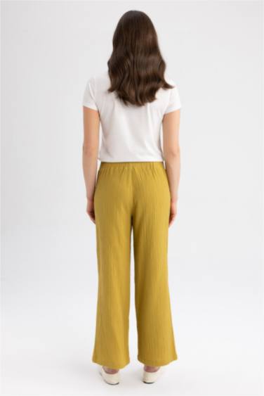 Wide Leg Muslin Trousers