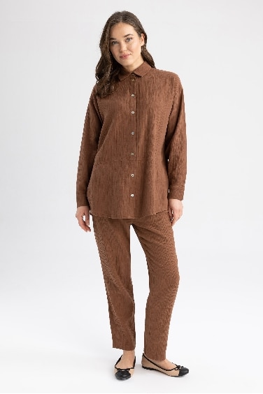 بنطلون واسع بيزك برباط على الخصر