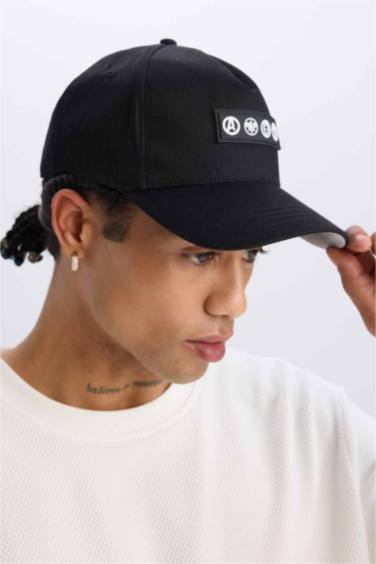 Boy Marvel Avengers Label Printed Woven Cap