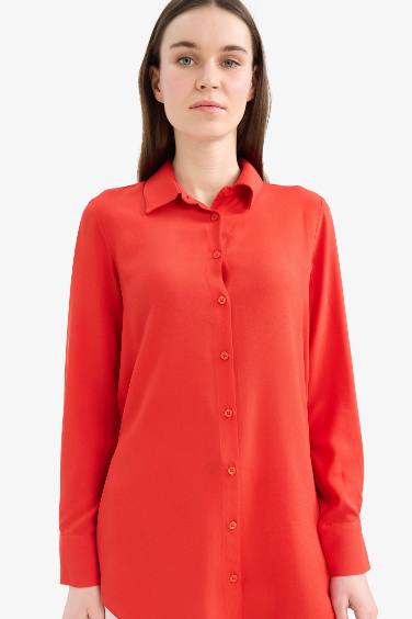 تونيك قصة عادية بياقة قميص