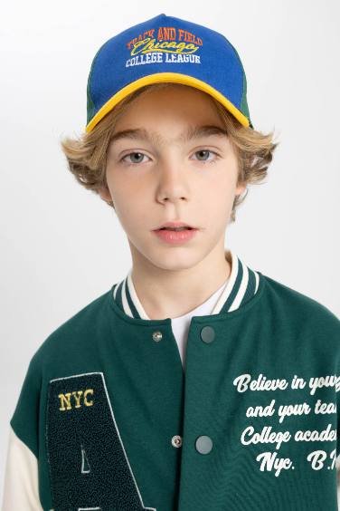 Boy Gabardine Embroidered Hat