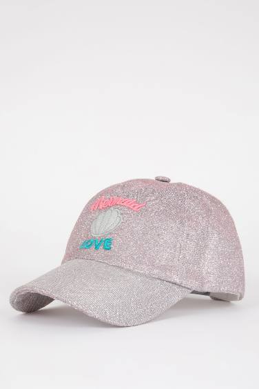 Girls Faux Leather Cap Hat