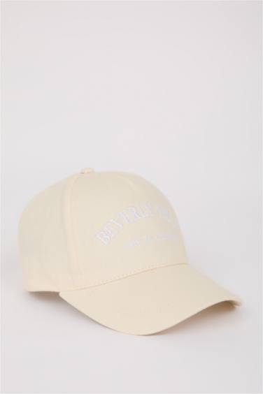 Женская хлопковая кепка с вышивкой