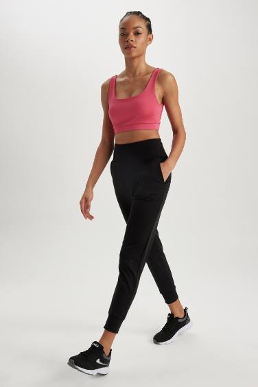 ستريج قماش سكوبا بخصر عالي طول الكوع