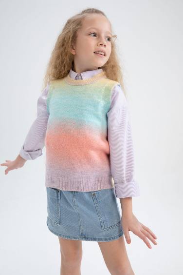 Свитер стандартного кроя для девочек