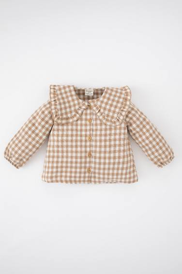 Regular Fit Flanel Plaid Long Sleeve Shirt