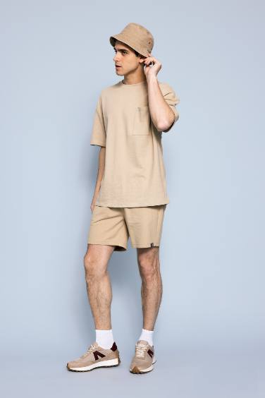 Regular Fit Sweatshirt Fabric Shorts