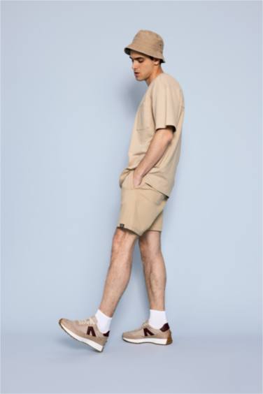 Regular Fit Sweatshirt Fabric Shorts