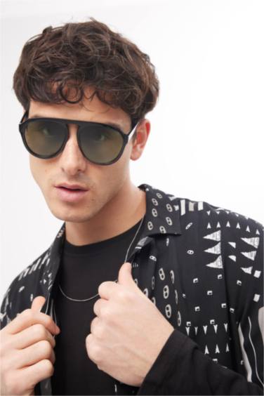 Regular Fit Resort Collar Printed Viscose Short Sleeve Shirt