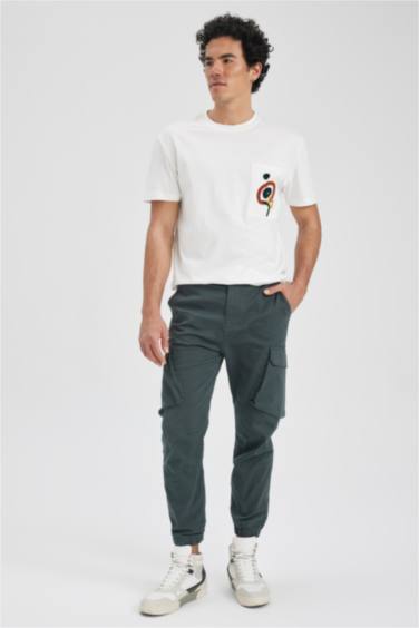 Футболка стандартного кроя с принтом из 100% хлопка