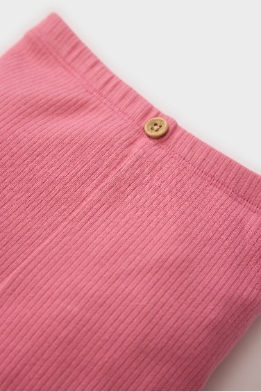 سروال ضيق بنات قصة عادية مضلع بساق مطاطي