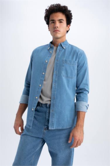 слим пішімі Ұзын жеңді көйлек