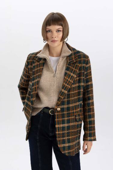 Oversize Fit Wool Look Blazer