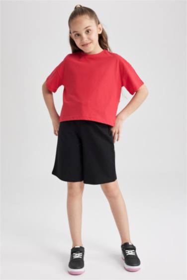 Girls Crop Short Sleeve T-Shirt