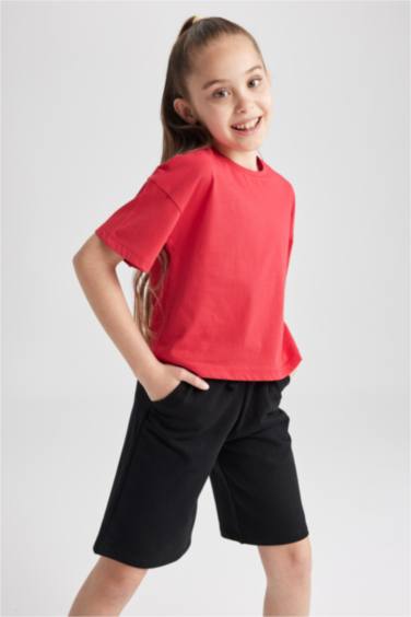 Girls Crop Short Sleeve T-Shirt