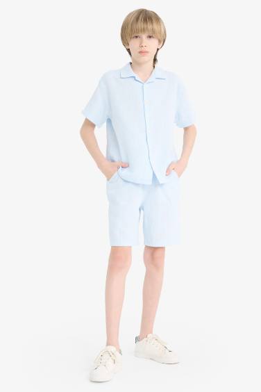Boy Regular Fit Muslin Shorts