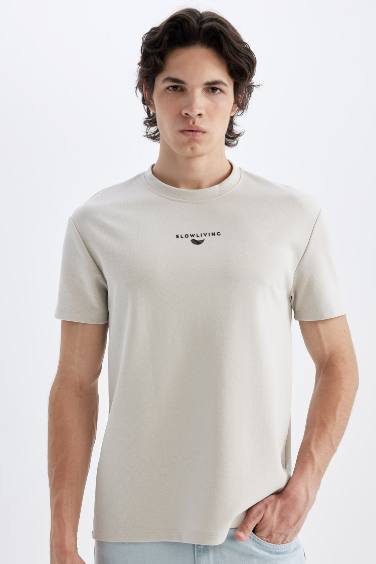 Regular Fit Crew Neck Printed T-Shirt