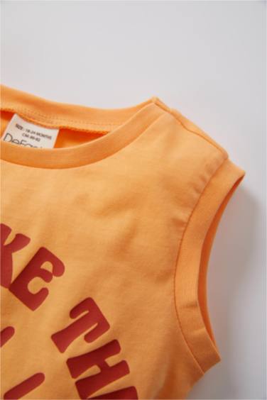 Baby Boy Slogan Printed Singlet