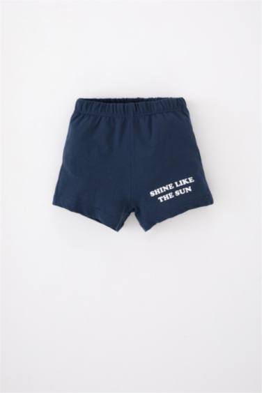 Baby Boy Slogan Printed Shorts