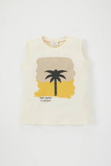 Baby Boy Palm Pattern Singlet