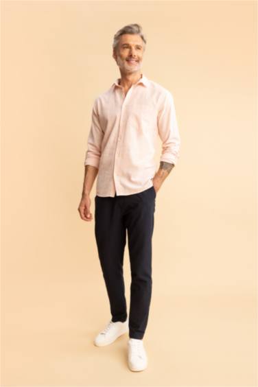 Рубашка стандартного кроя с длинным рукавом