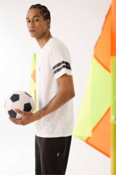 Спортивная футболка приталенного кроя с принтом, DeFactoFit