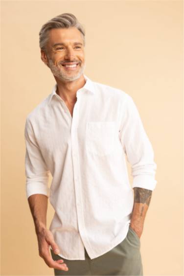 жейде мойыны dobby Ұзын жеңді көйлек