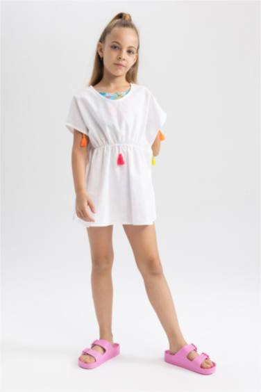 Girl Tasseled Beach Kaftan