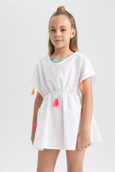 Girl Tasseled Beach Kaftan
