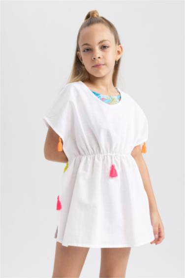 Girl Tasseled Beach Kaftan