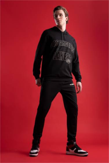 NBA Los Angeles Lakers Лицензиялық бокси фит-нба бас киімді Свитер